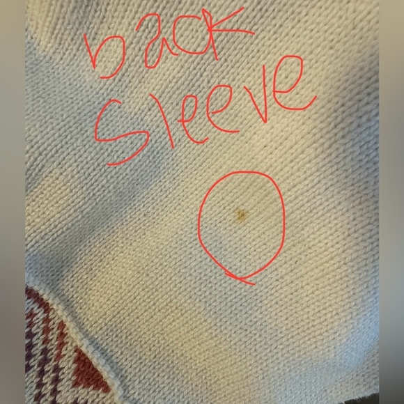 VTG 90s Nordic Fisherman Hearts Fair Isle Sweater Cotton Grannycore Cottagecore - Picture 3 of 16